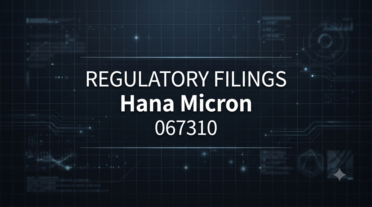 [Disclosure] Hana Micron (067310) – Setting of Closure Period of Shareholders’ Register or Record Date / 2024-12-16