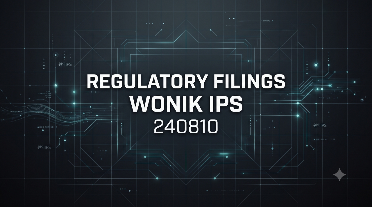 [Disclosure] Wonik IPS (240810) – Advance Notice of Financial Results / 2026-07-30